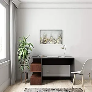 Amazon Brand - Solimo Fame MDF Study Desk(Walnut Finish,Brown)