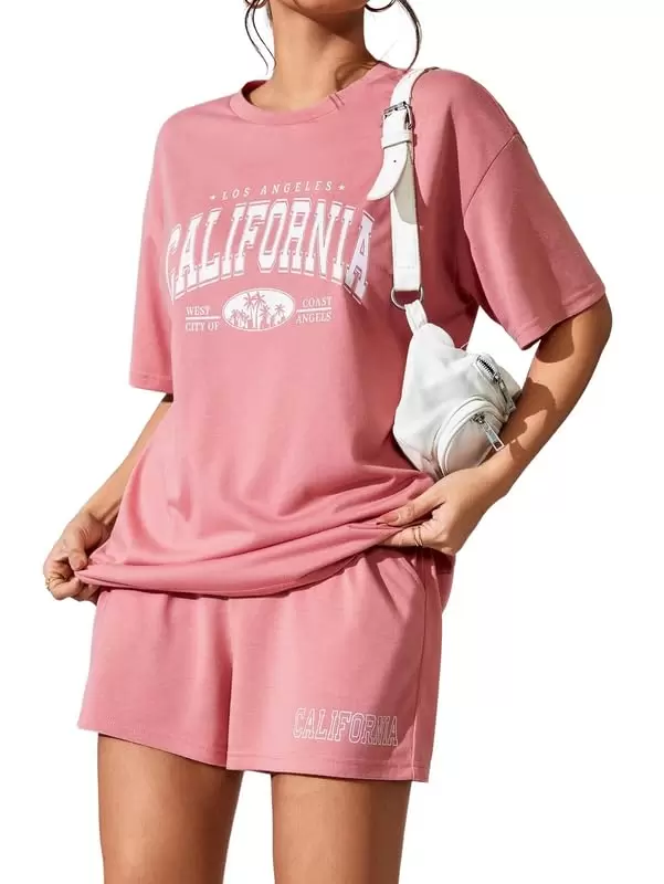 KSHS Women's Cotton Printed Night Suit Set of Top & Shorts